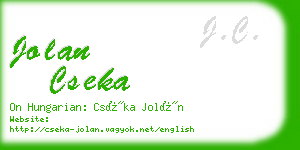 jolan cseka business card